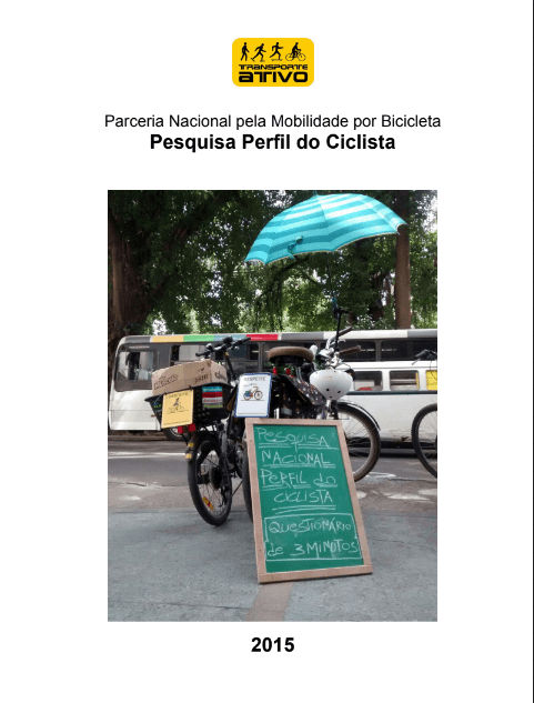Capa do Relatório da Pesquisa Perfil do Ciclista 2015