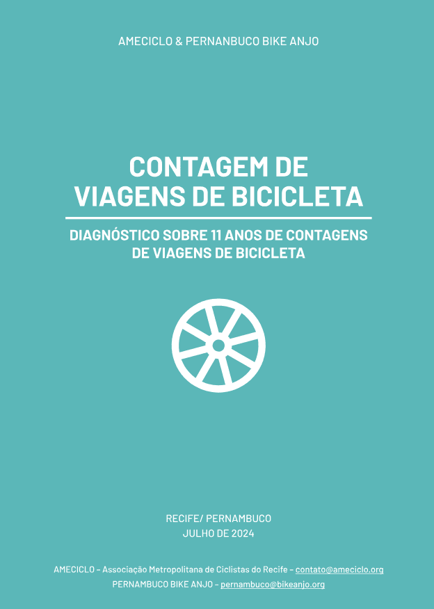 Capa do relatório Contagem de Viagens de Bicicleta 2024
